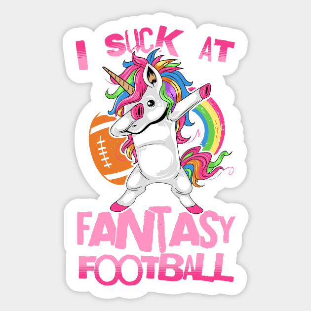 I Suck At Fantasy Football Sticker by The WYLD Tribe